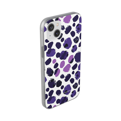 Purple Inkblots iPhone 14 - Flexi Phone Case