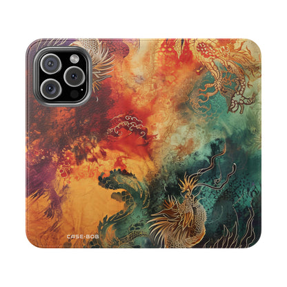 Golden Dragons Blaze - iPhone 16 Pro Case - Wallet