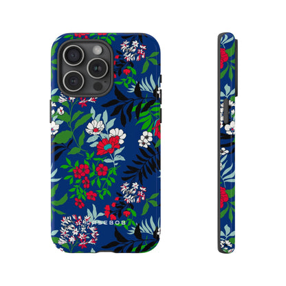 Blue Art Flowerfield - Protective Phone Case