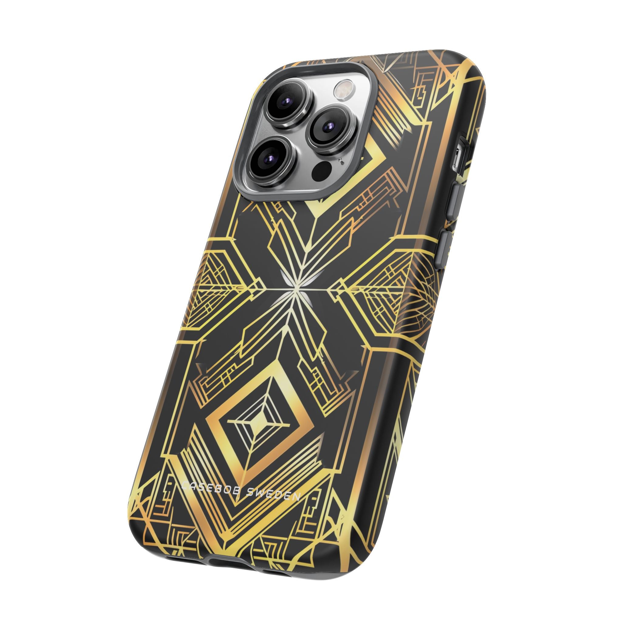 Golden Geometric Opulence iPhone 14 - Tough Phone Case