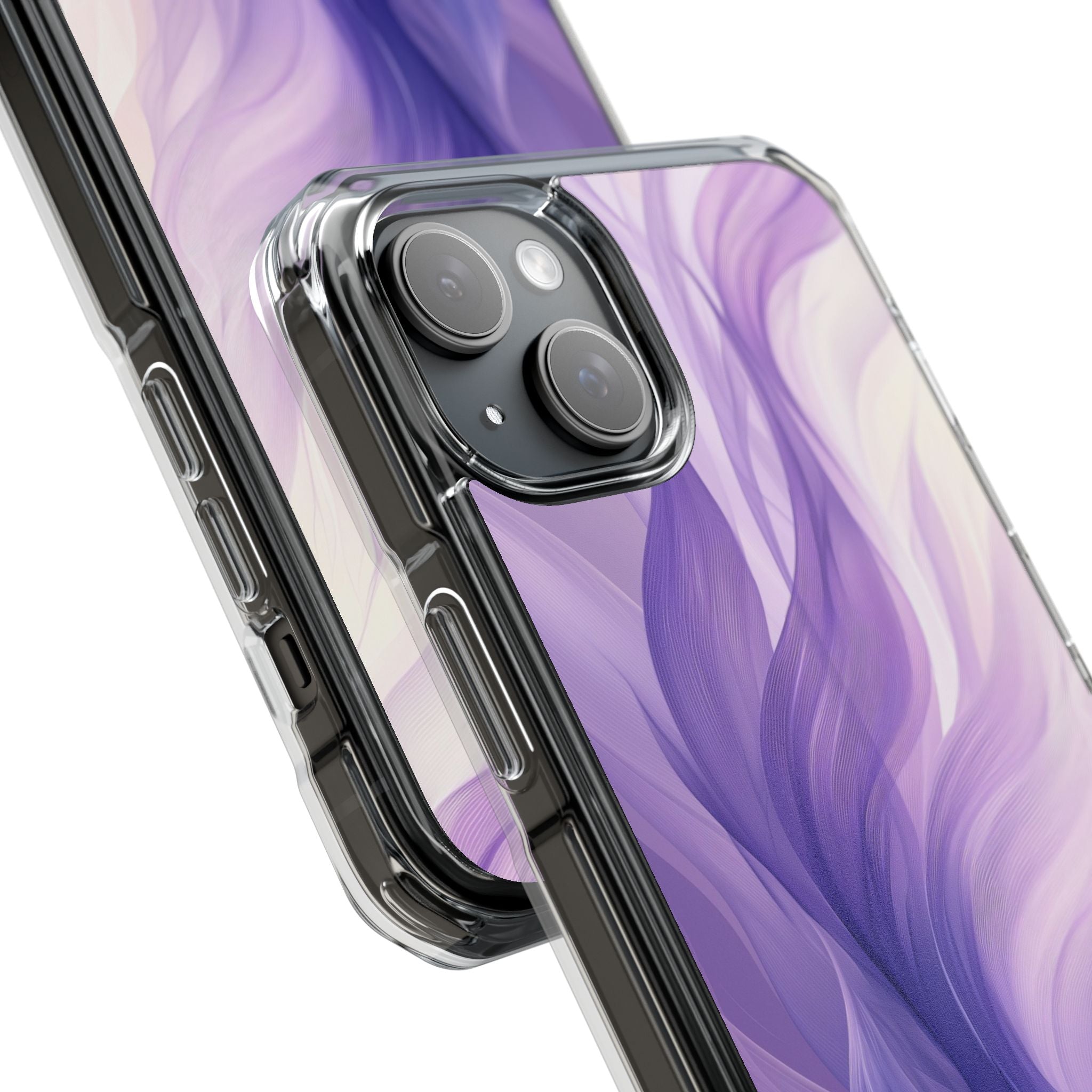 Purple Ribbon Waves iPhone 15 Plus Case - Impact