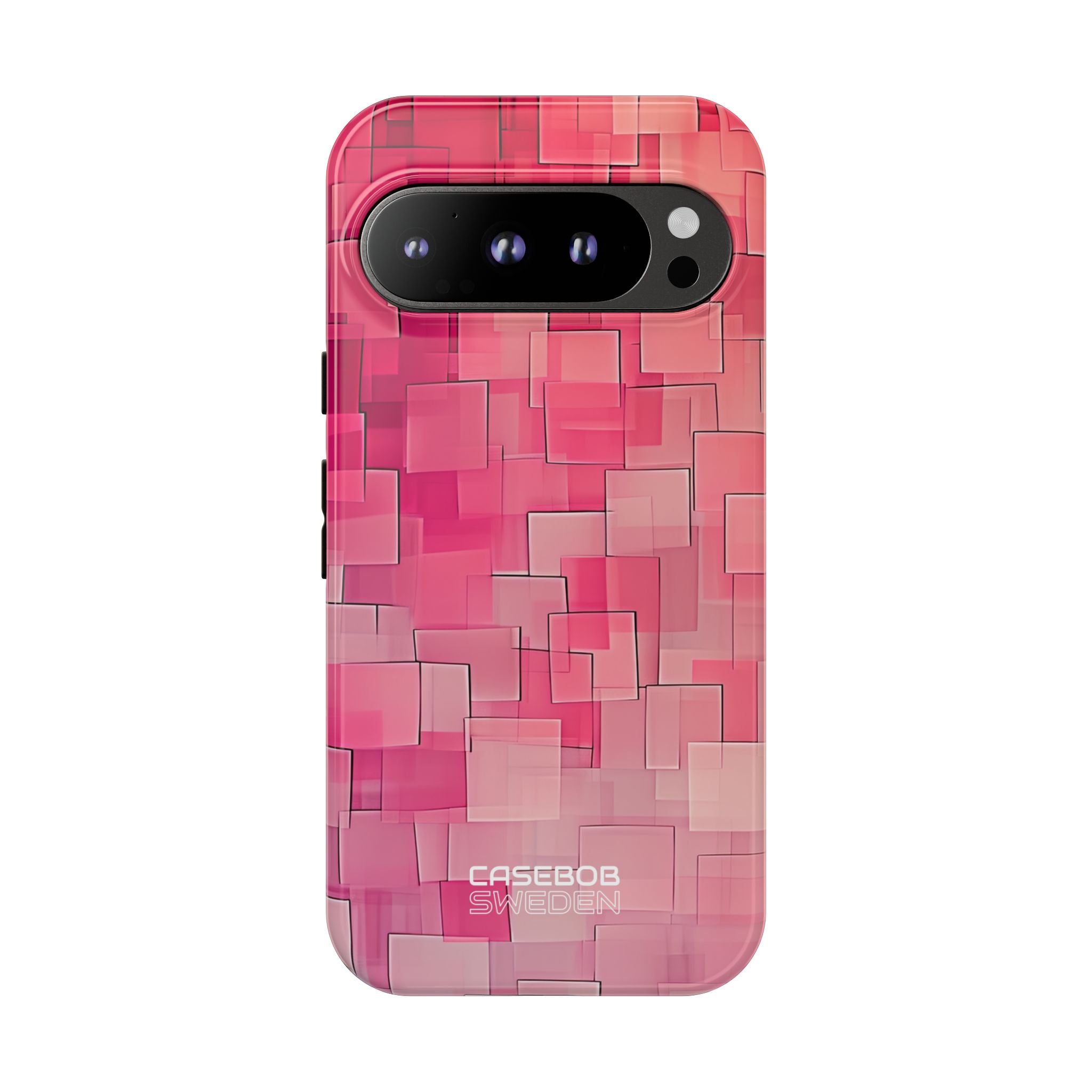 Layered Pink Geometry Google Pixel 9 - Tough