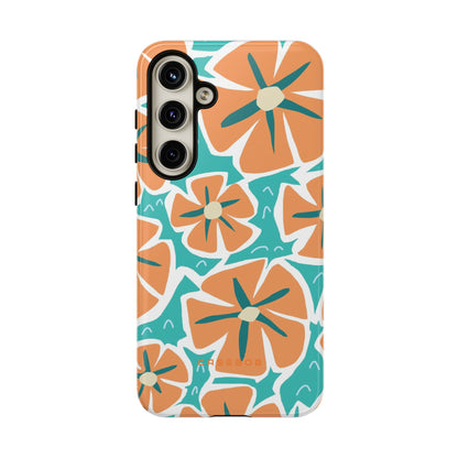 Orange Happy Flower - Protective Phone Case