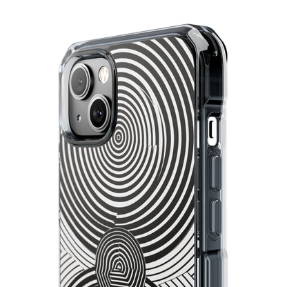 Monochrome Spiral Motion iPhone 14 - Impact Clear+