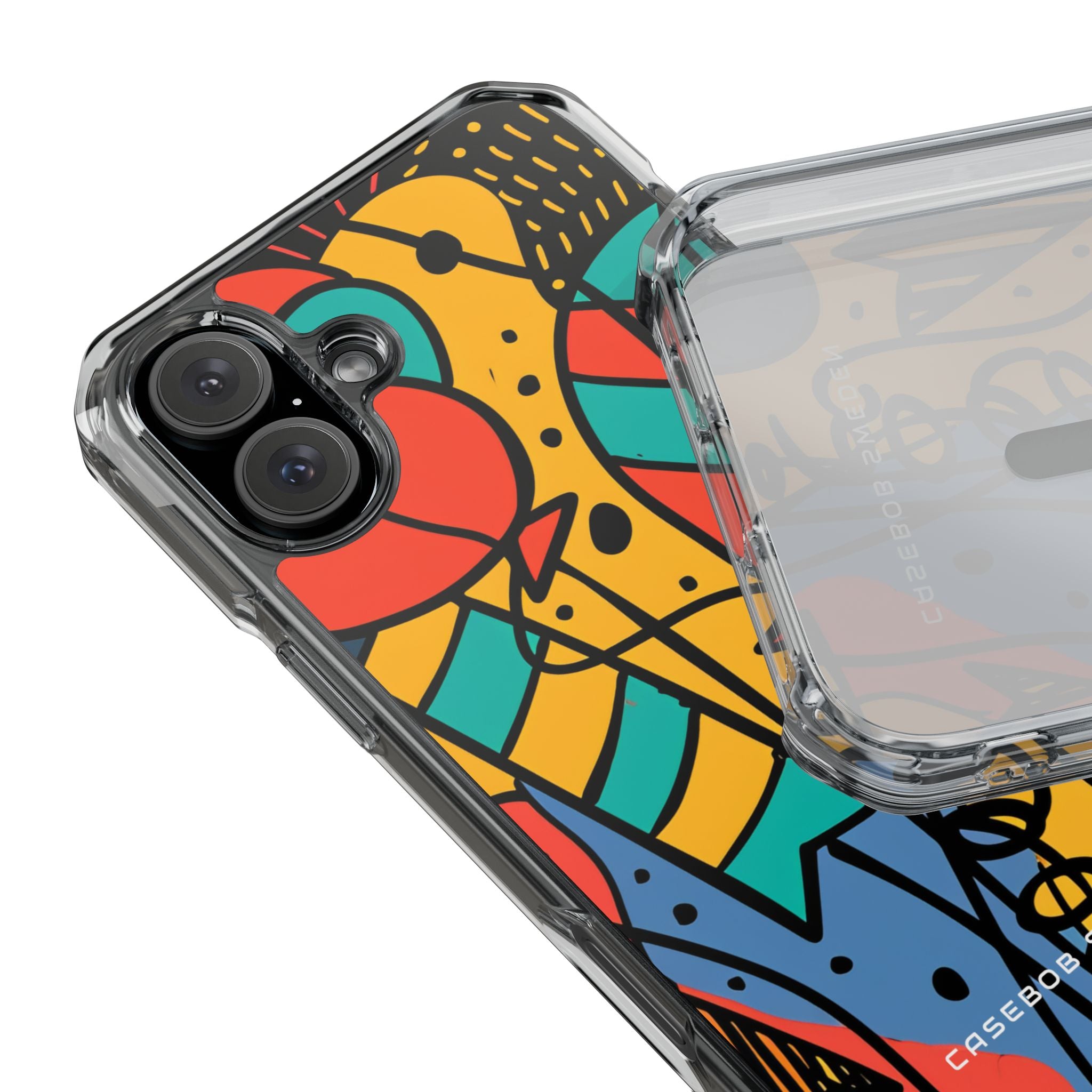 Playful Lines in Motion iPhone 16 - Clear Impact Phone Case