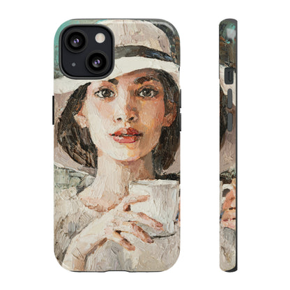 Oil Painting - Lady in a White Hat - Protective Phone Case