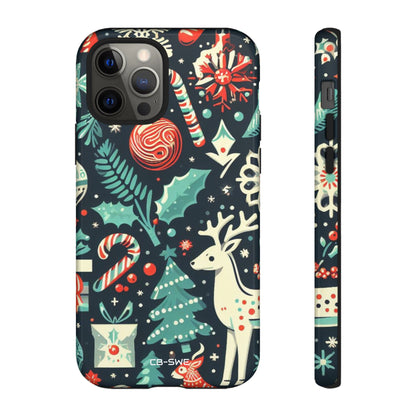 Festive Snowflakes Dance - iPhone Case