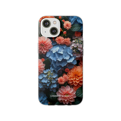 Blue Floral Bliss - Flexi iPhone 14 Phone Case