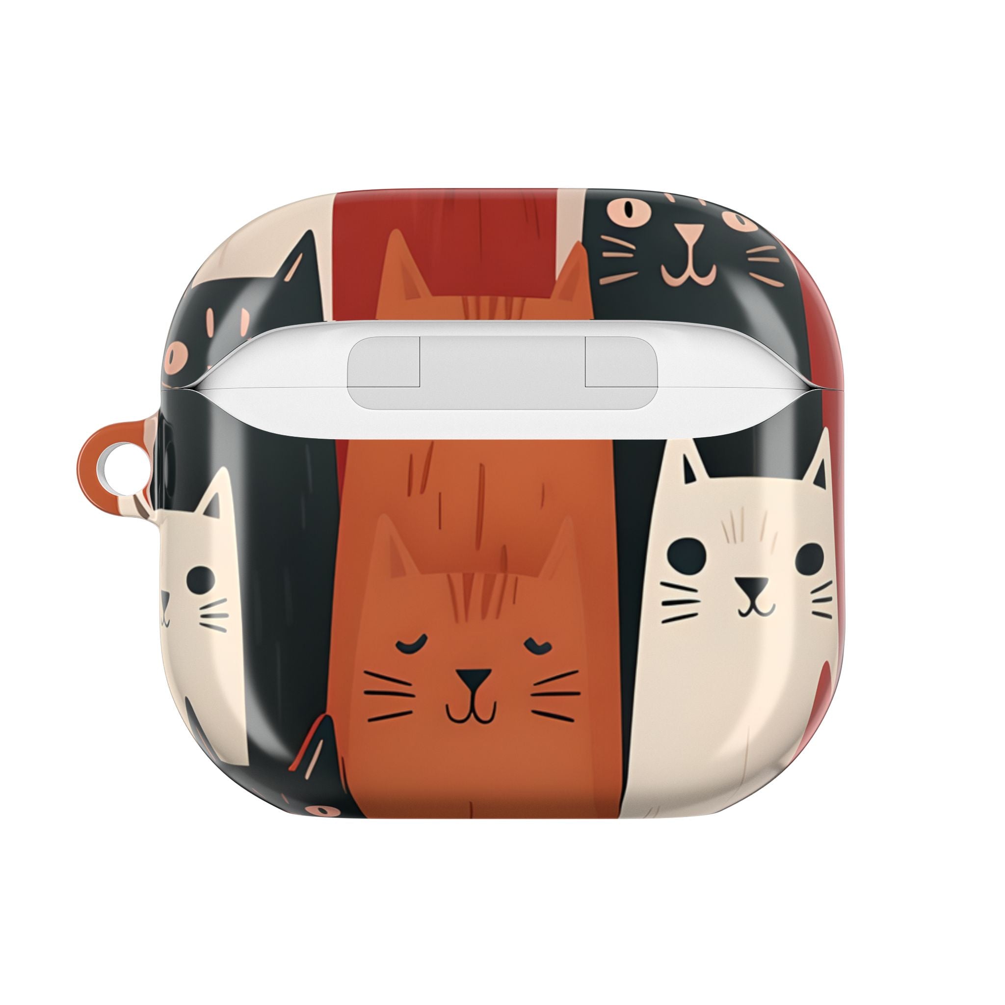 Cat Columns Orange - AirPods Case
