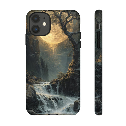 Moonlit Waterfall Silence - Protective Phone Case