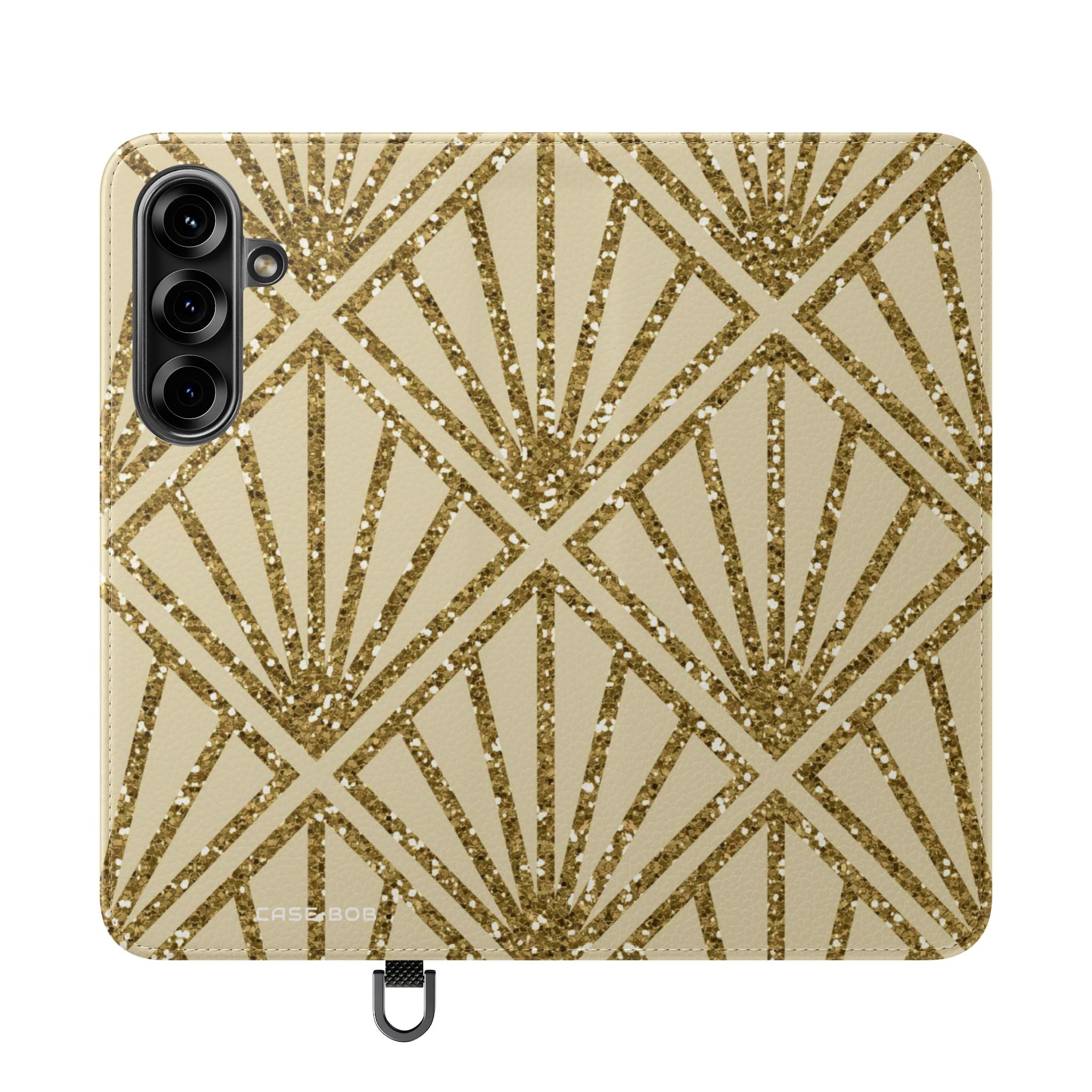 Golden Fan Sparkle - Samsung S25 Case - Lompakko