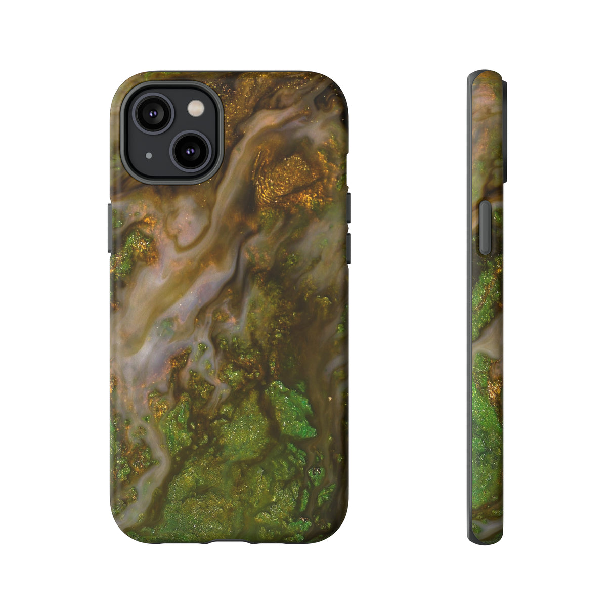 Smaragd Green Ink Art - Protective Phone Case