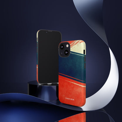 Blue Diagonal Motion iPhone 13 Mini Case - Tough