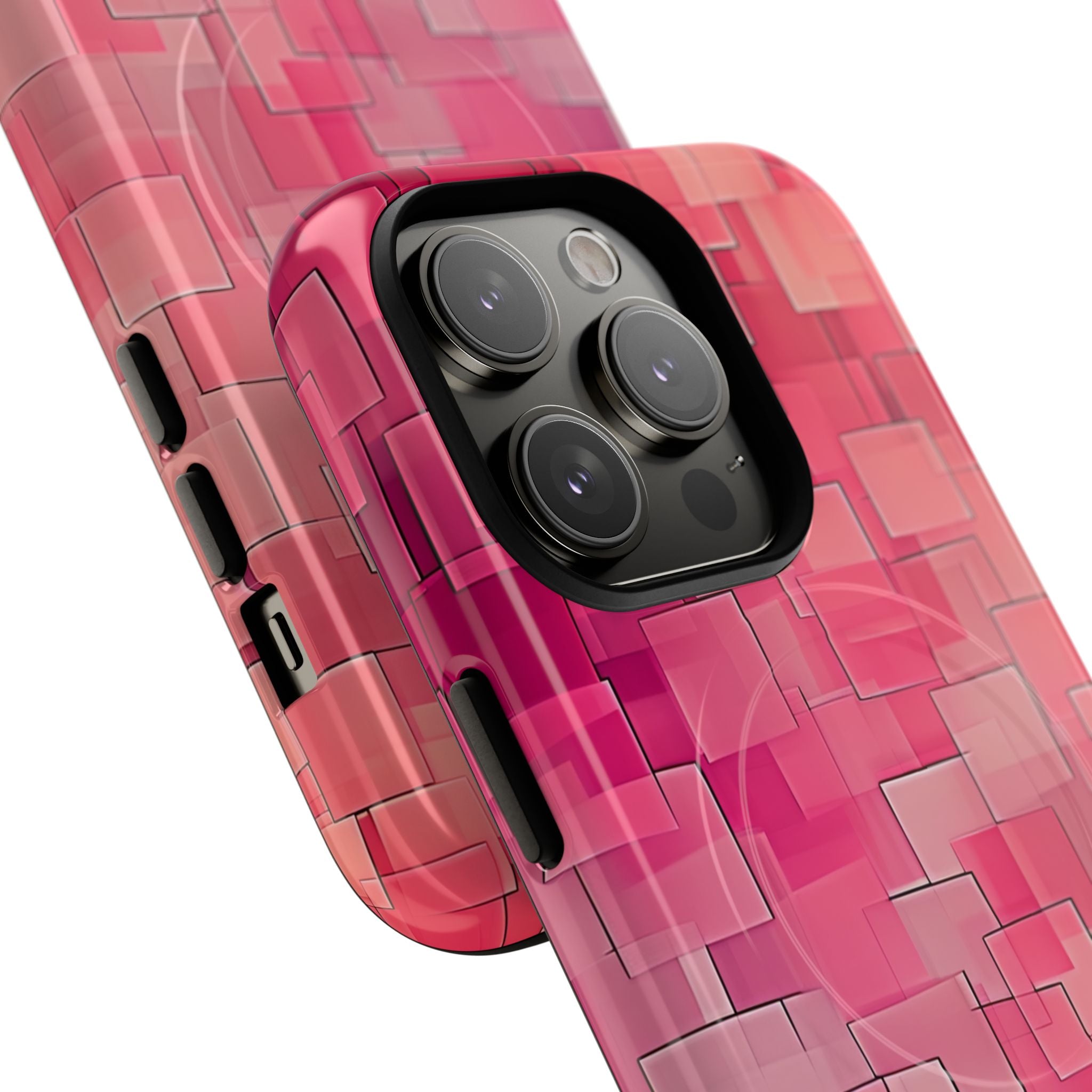 Layered Pink Geometry iPhone 14 - Tough+