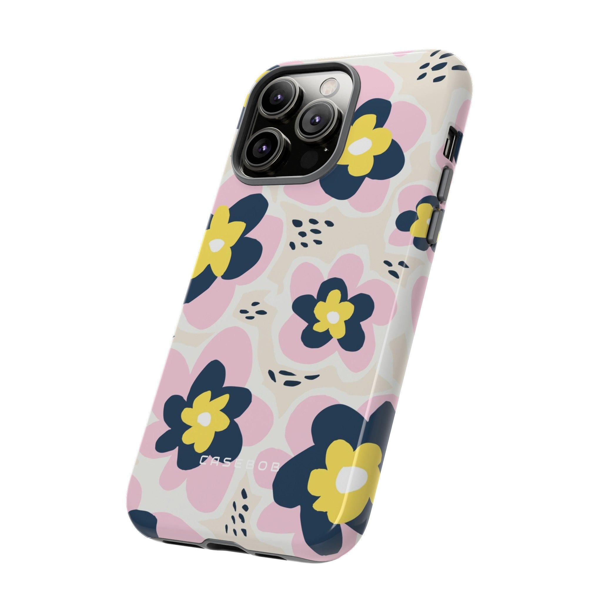 Pink Happy Flower - Protective Phone Case