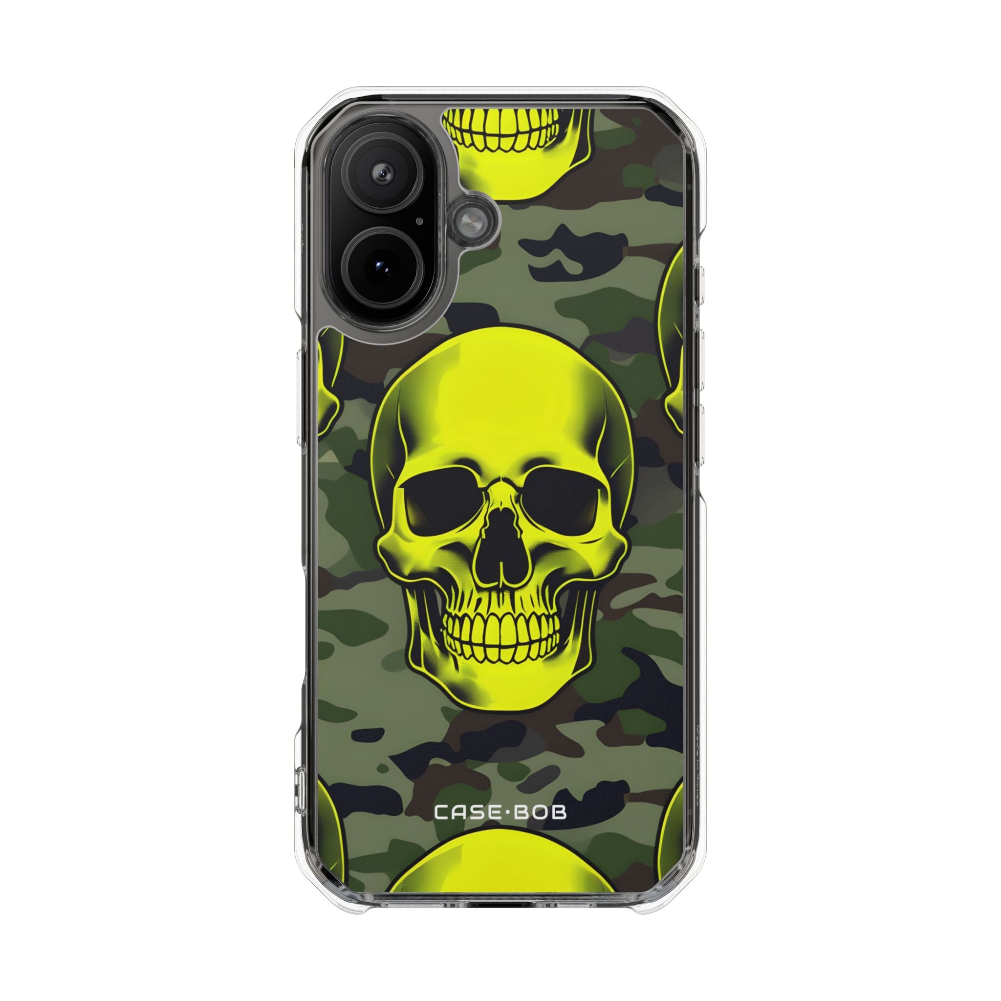 Neon Skull Camo iPhone 17 Case - Impact