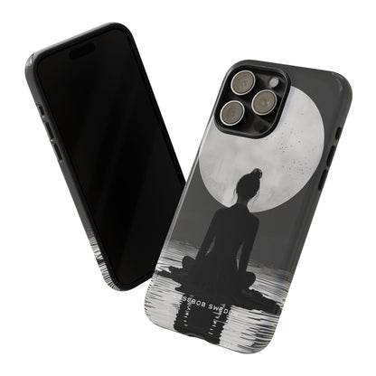 Zen Serenity Moon Reflection iPhone 15 - Tough Phone Case