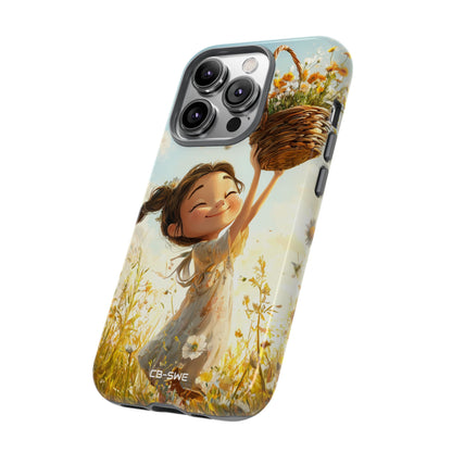 Joyful Girl Leaps - iPhone Case