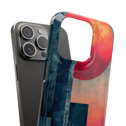 Abstract Geometric Skyline - Slim iPhone 15 Phone Case