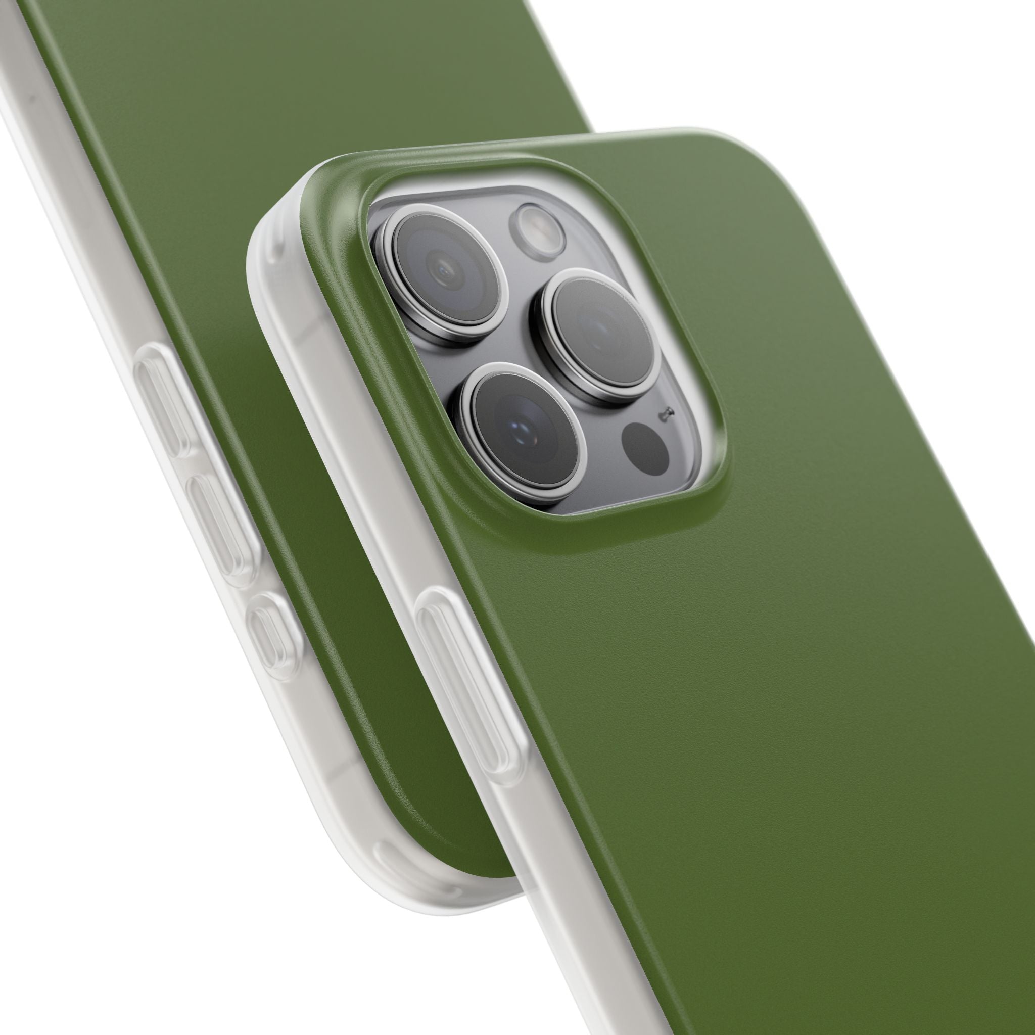 Dark Olive Green iPhone 15 - Flexi Phone Case