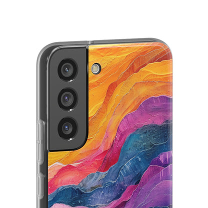 Vibrant Abstract Waves - Flexi Samsung S22 Phone Case