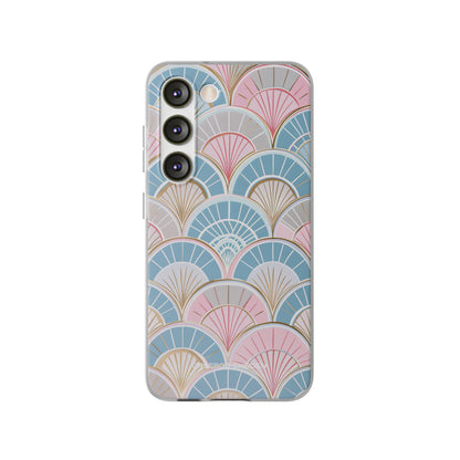 Art Deco Pastel Fan Pattern - Flexi Samsung S23 Phone Case