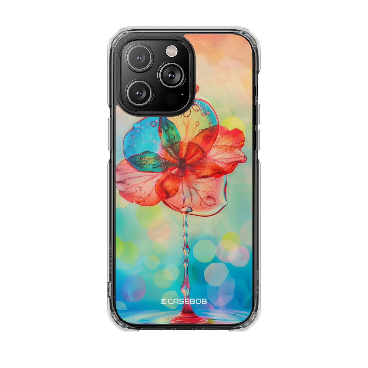 Dreamy Liquid Bloom - Phone Case for iPhone (Clear Impact - Magnetic)