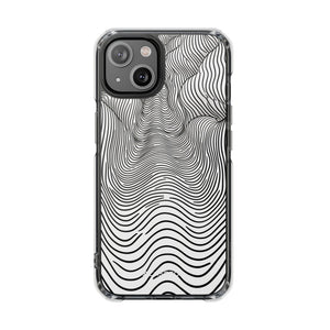 Fluid Waves - Phone Case for iPhone (Clear Impact - Magnetic)