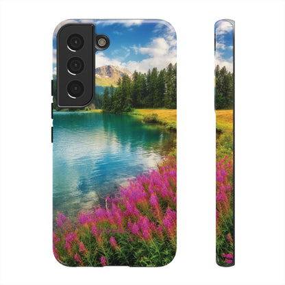 Azure Alpine Lake Phone Case - Protective Phone Case