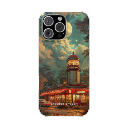 Vintage Moonlit Diner Fantasy iPhone 16 - Flexi Phone Case