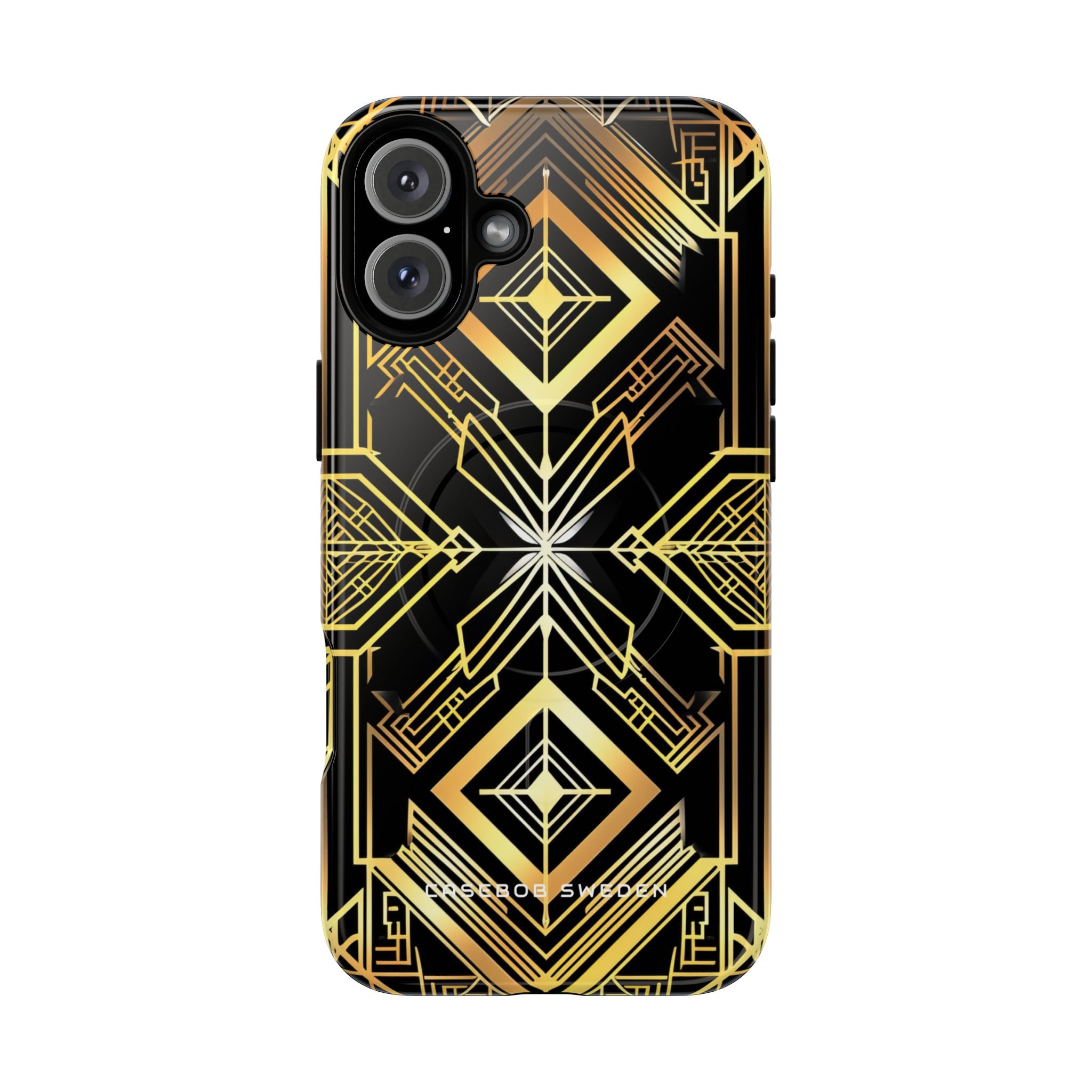 Golden Geometric Opulence iPhone 16 | Tough+ Phone Case