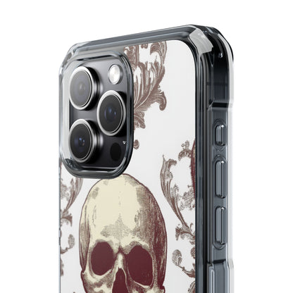 Gothic Skulls and Ornate Foliage iPhone 15 - Clear Impact Phone Case