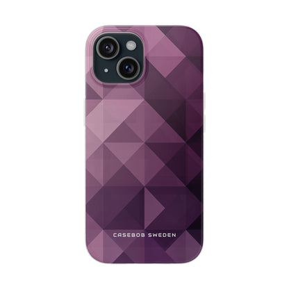 Gradient Purple Mosaic iPhone 15 - Flexi Phone Case