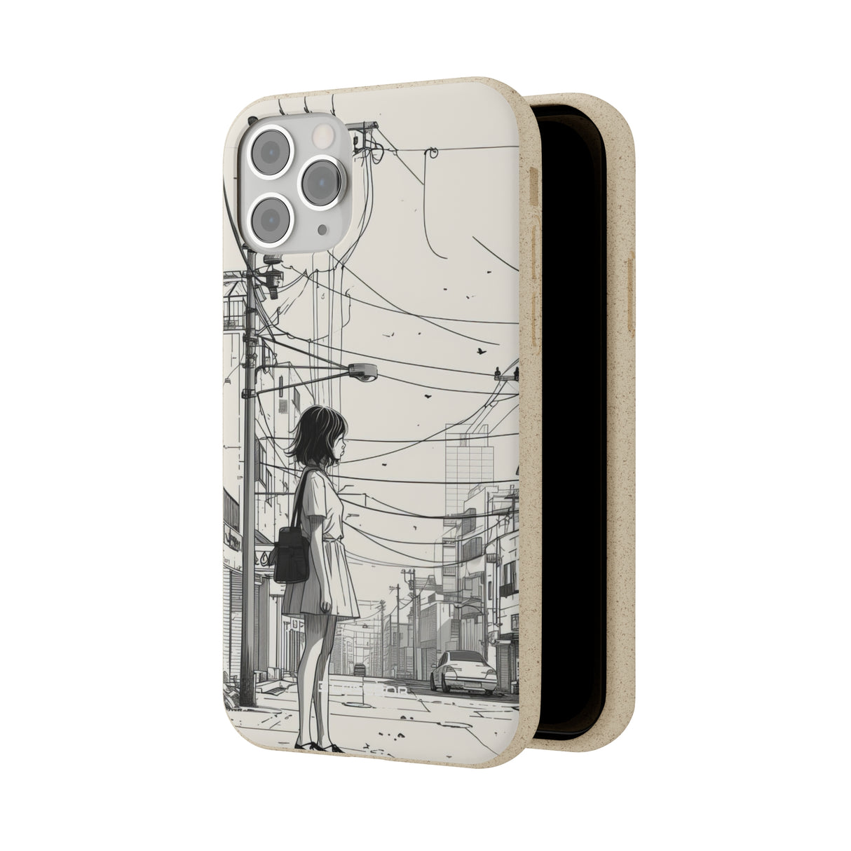 Urban Solitude Sketch | Biodegradable Phone Case