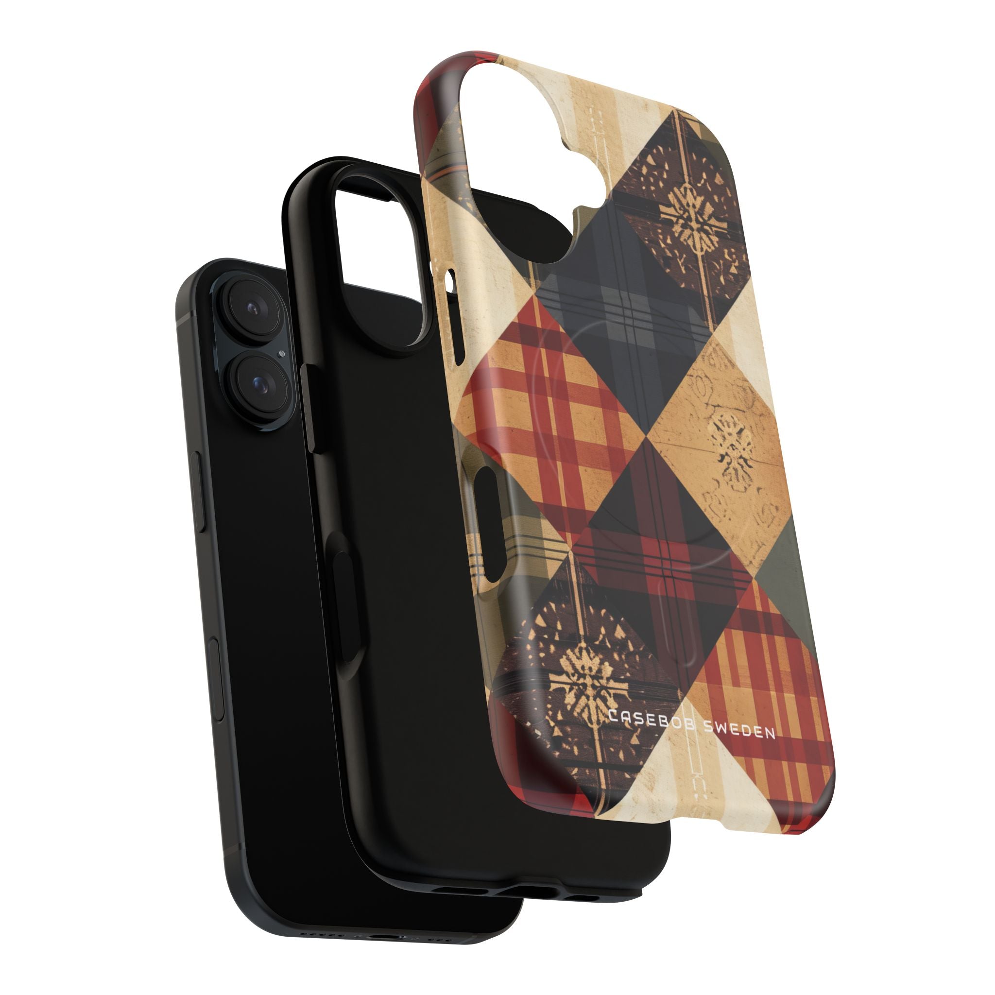 Rustic Geometric Patchwork Harmony iPhone 16 | Tough+ Phone Case