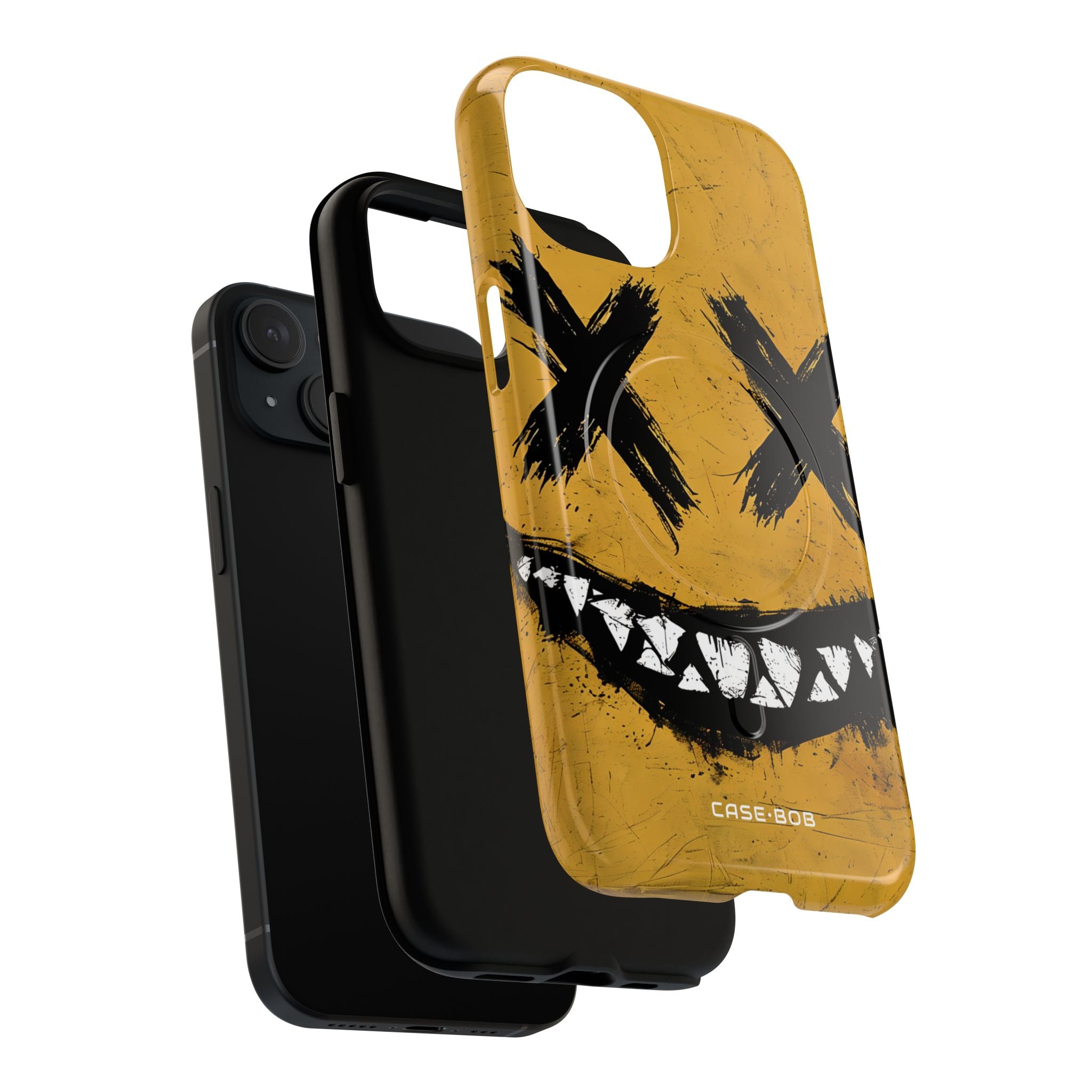 Jagged Smile Yellow iPhone 15 Case - Tough+