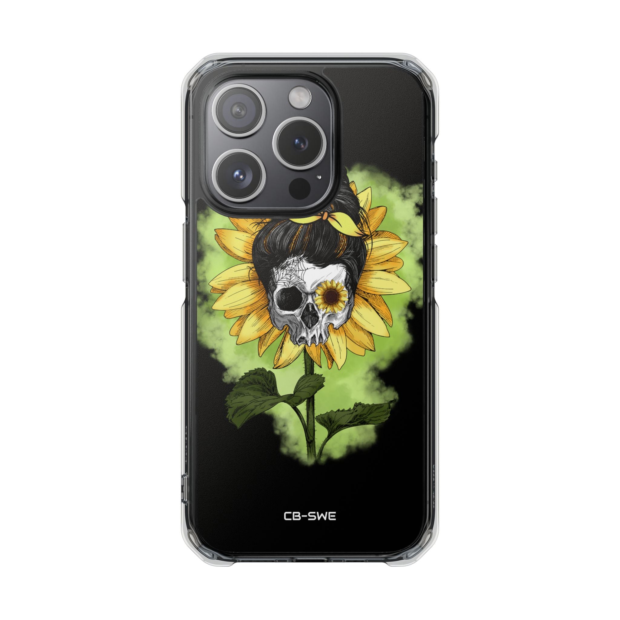 Sunflower Skull Fusion iPhone Case - Impact