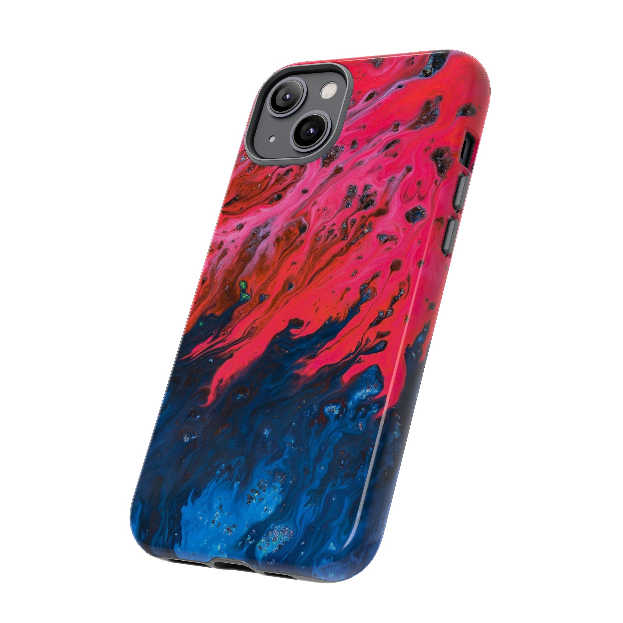 Bright Pink River Ink Art iPhone Case (Protective) Phone Case