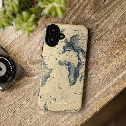 Vintage Cartographic Exploration Map - for iPhone 16