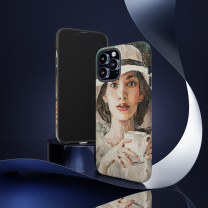 Oil Painting - Lady in a White Hat - Protective Phone Case