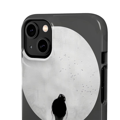 Zen Serenity Moon Reflection iPhone 14 - Slim Phone Case