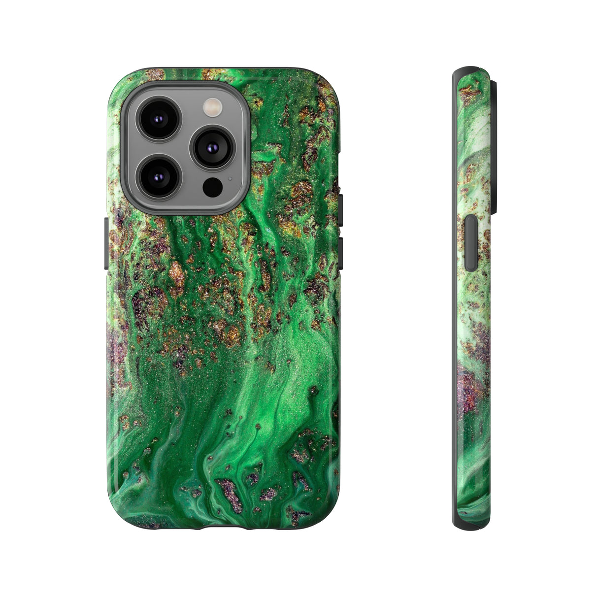 Green Sparkle Ink Art - Protective Phone Case