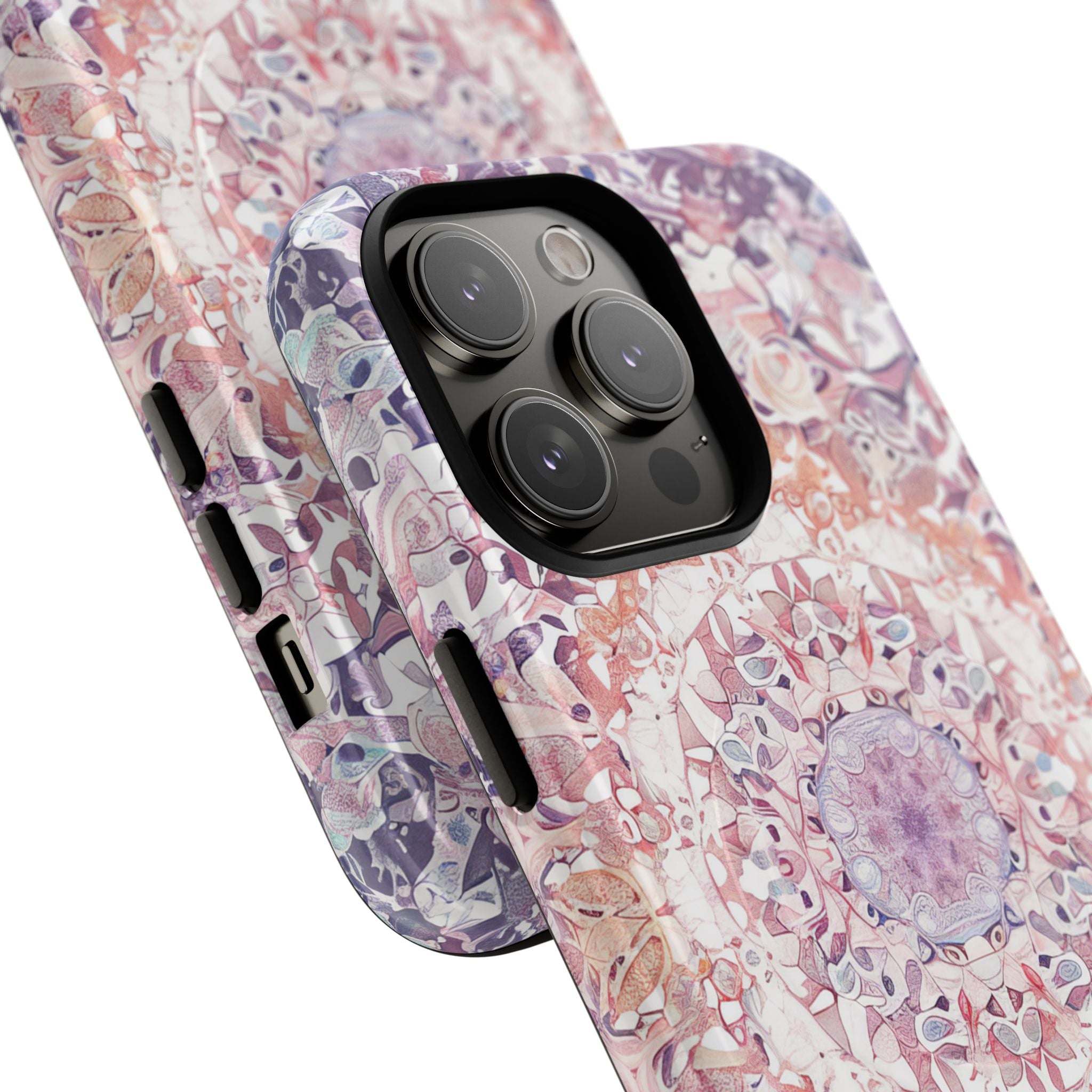 Purple Pink Mandala - Tough + MagSafe® iPhone 14 Phone Case