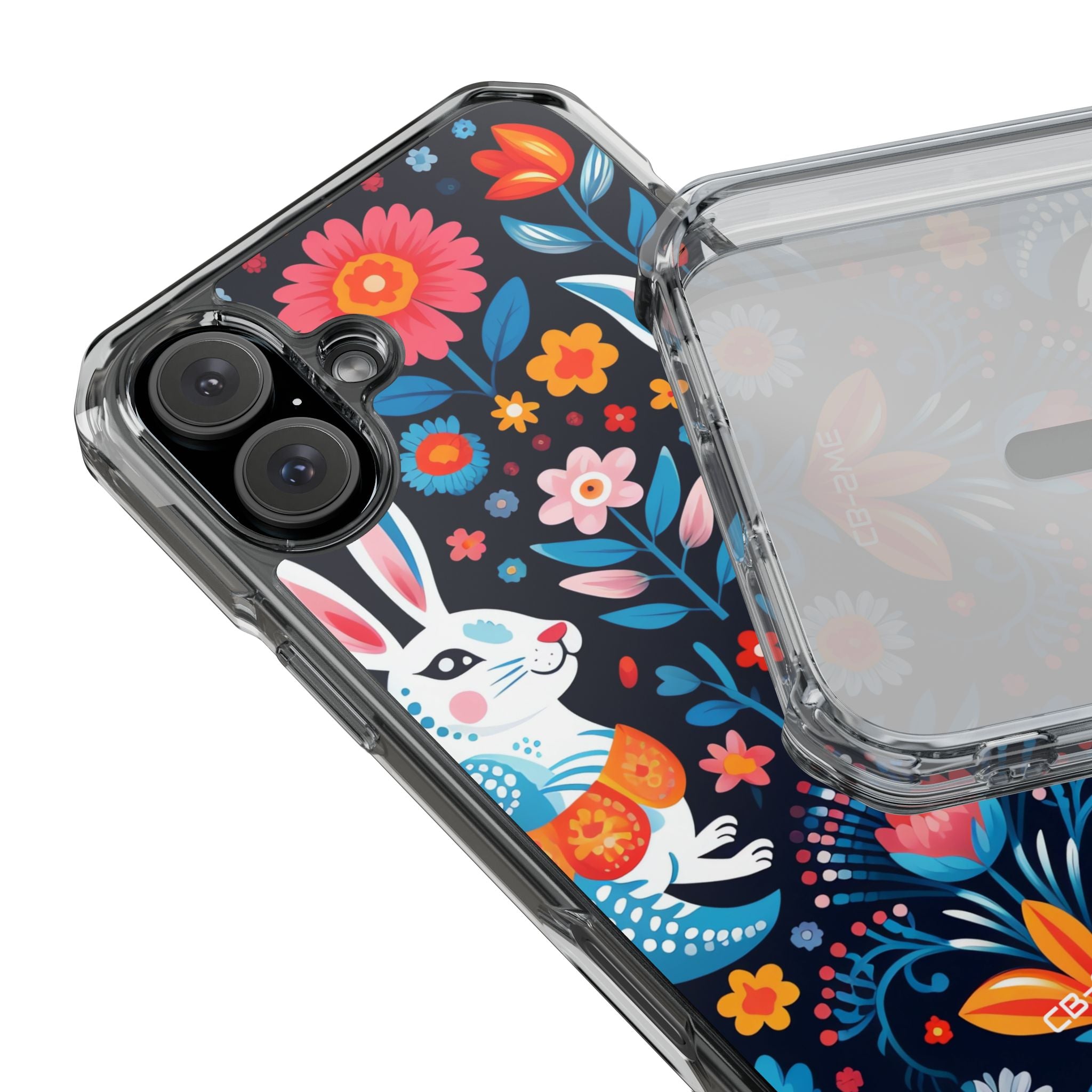Bunnies Hop Flowers iPhone Case - Impact