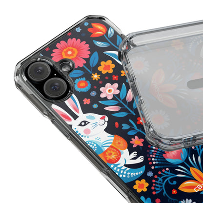 Bunnies Hop Flowers iPhone Case - Impact