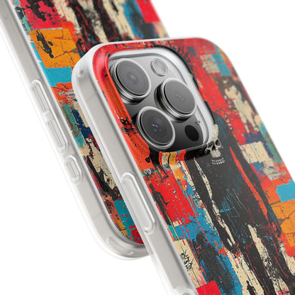 Spiky Skull Silhouette iPhone 16 Pro Case - Soft