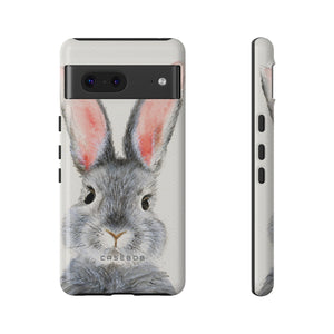 Watercolor of Fluffy Rabbit - Protective Phone Case