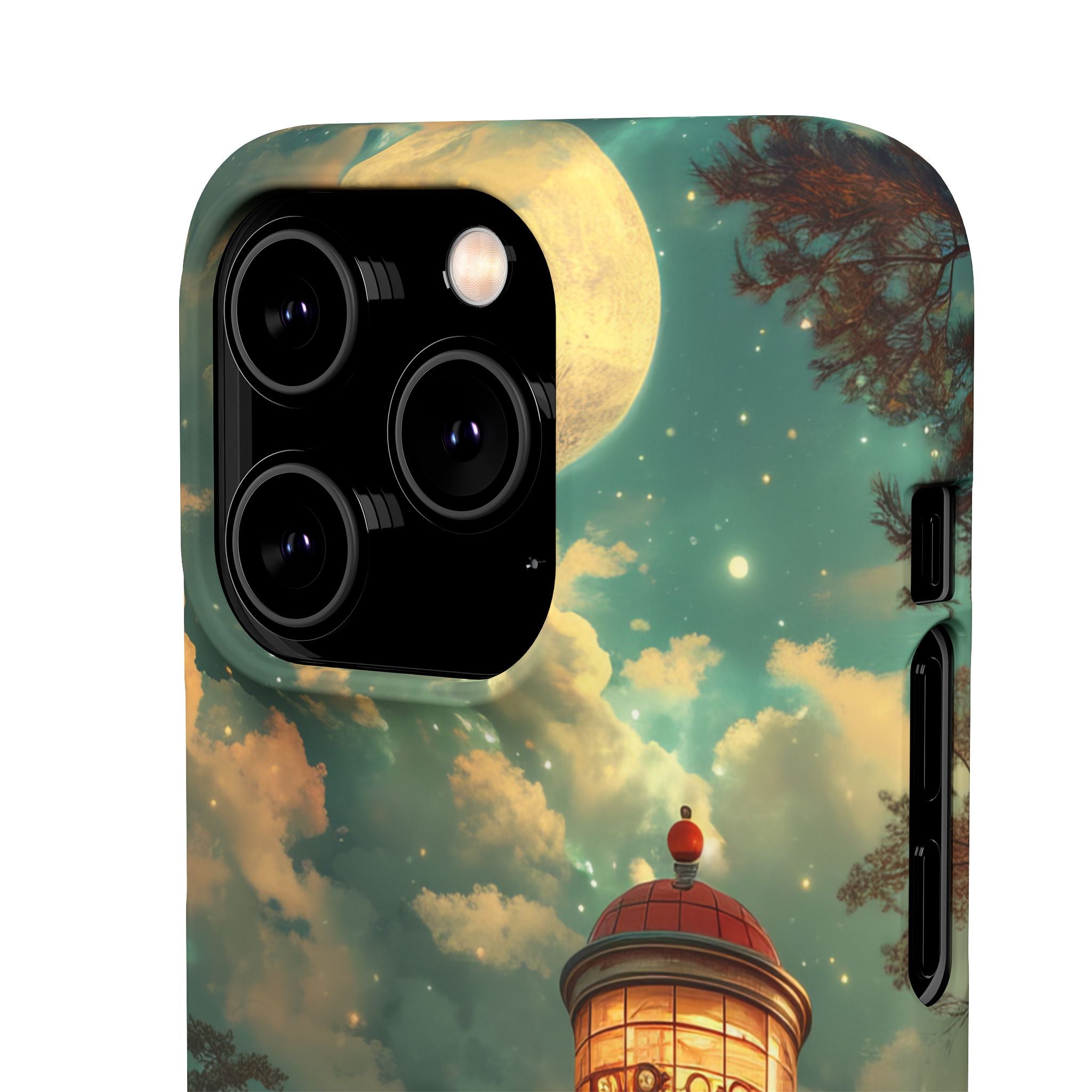 Vintage Moonlit Diner Fantasy iPhone 14 - Slim Phone Case