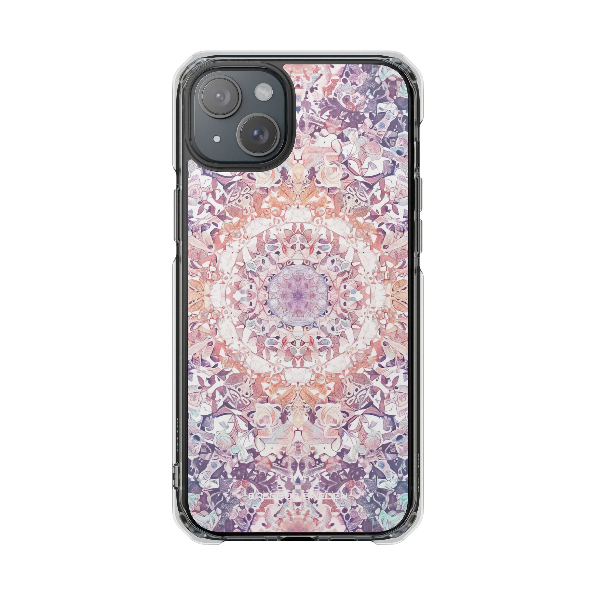 Purple Pink Mandala - Clear Impact iPhone 15 Phone Case