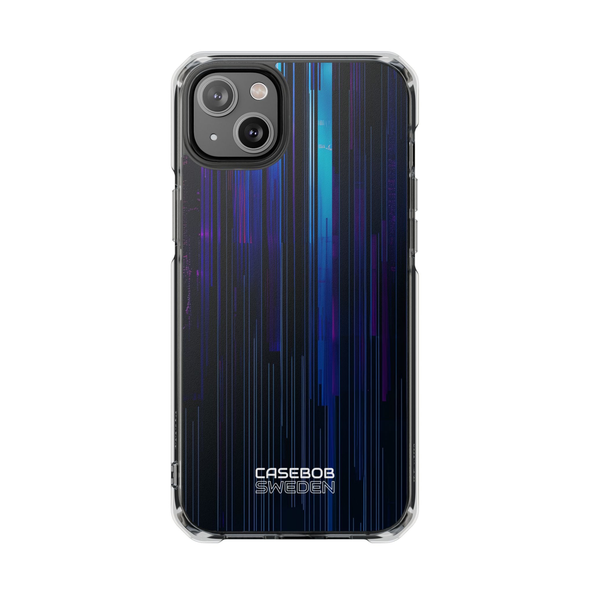 Neon Glitch Stripes iPhone 14 - Impact Clear+